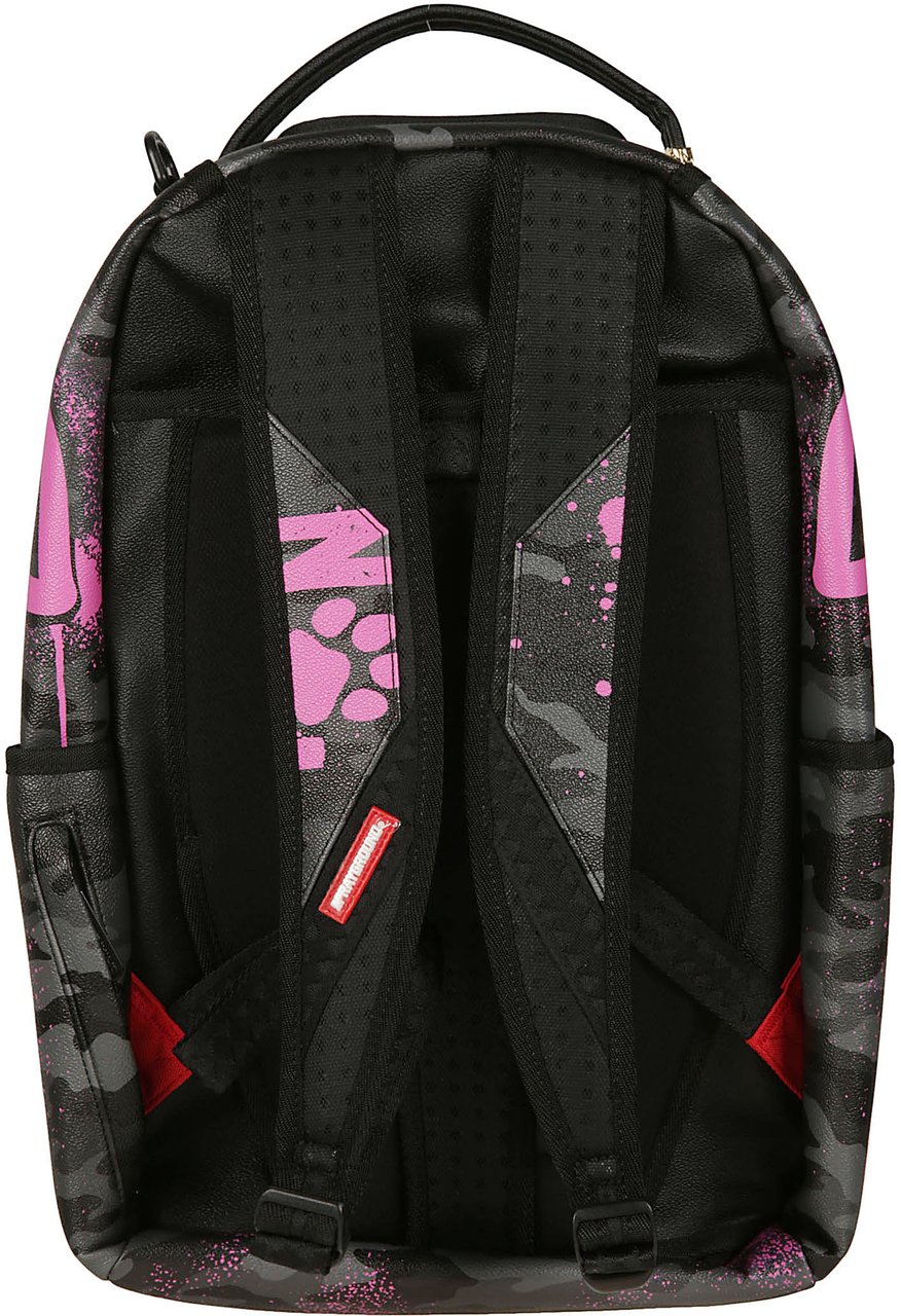 Sprayground Snoopy Pink Stencil Backpack Black Zwart