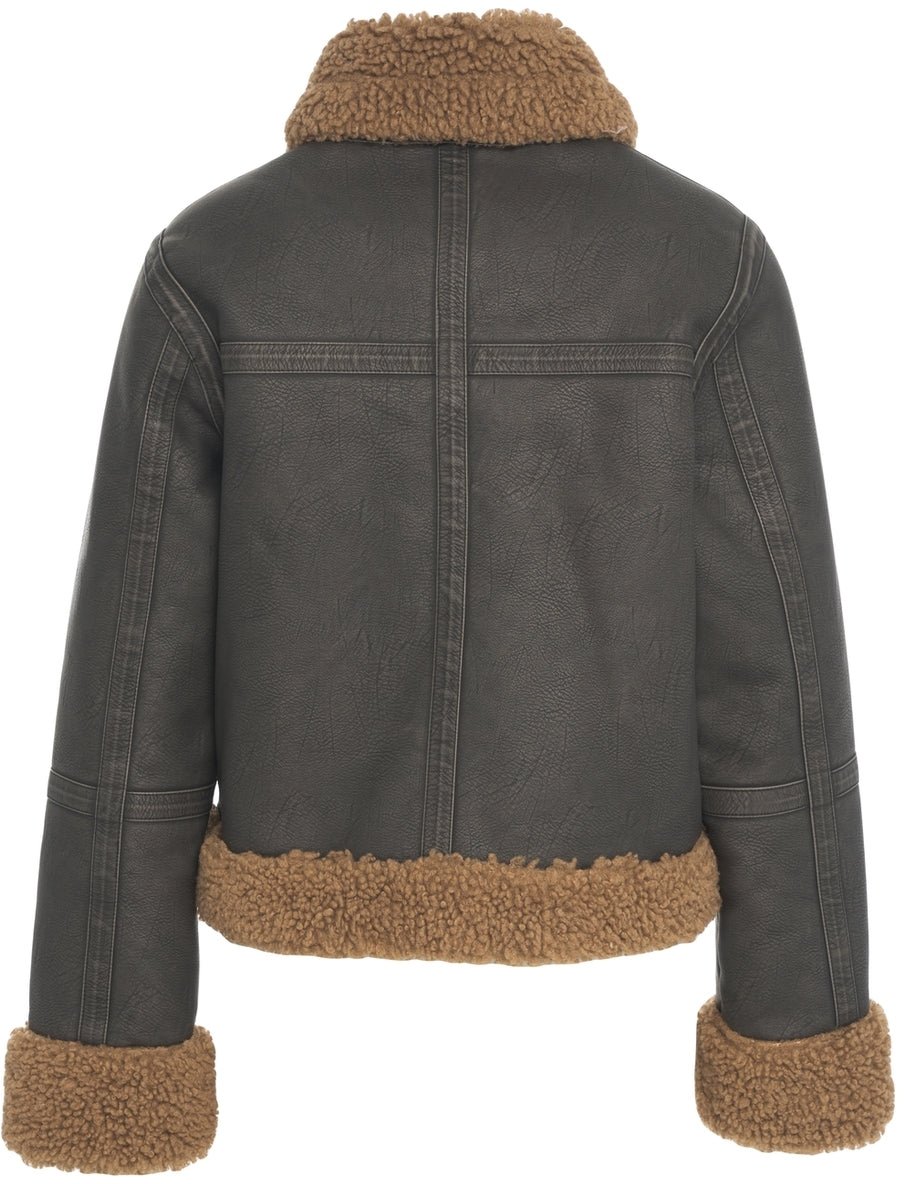 Stand Studio Faux leather jacket 'Lorelle' Zwart