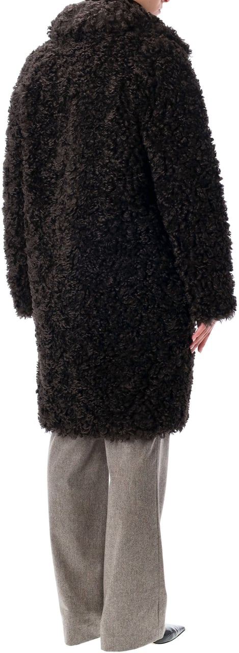 Stand Studio Camille Cocoon Coat Curled Dark Chocolate Bruin