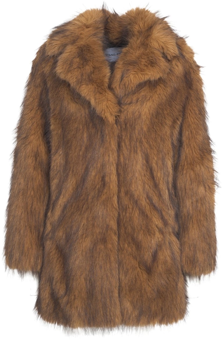 Stand Studio Faux fur coat 'Janice' Bruin