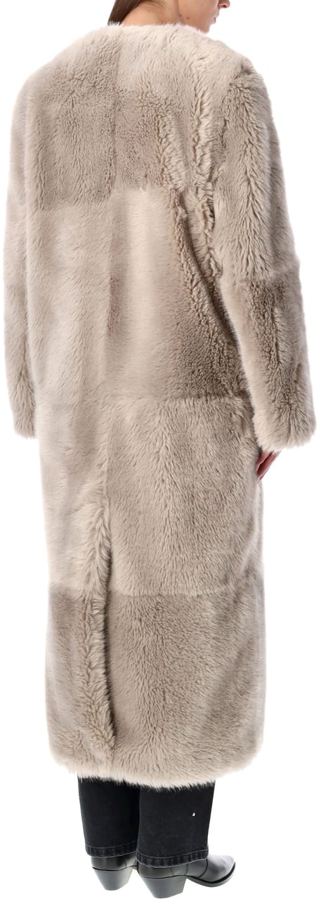 Stand Studio Hilma Eco Fur Coat Grigio Grijs