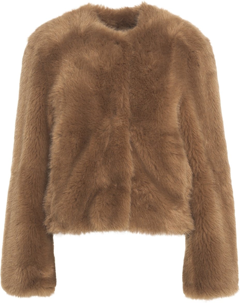 Stand Studio Faux fur jacket 'Halle' Bruin