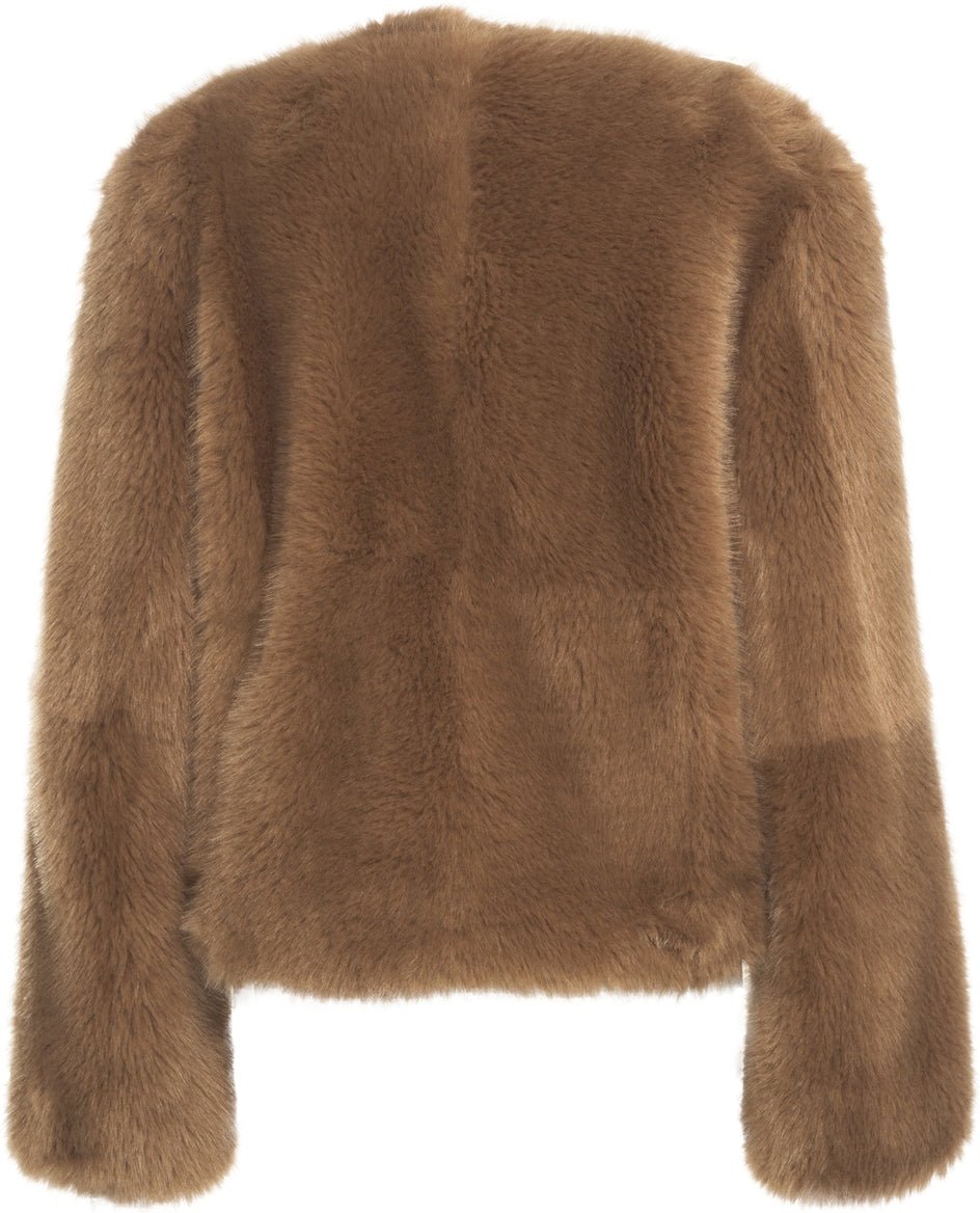 Stand Studio Faux fur jacket 'Halle' Bruin