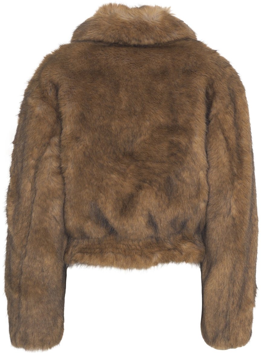 Stand Studio Faux fur jacket 'Lena' Bruin