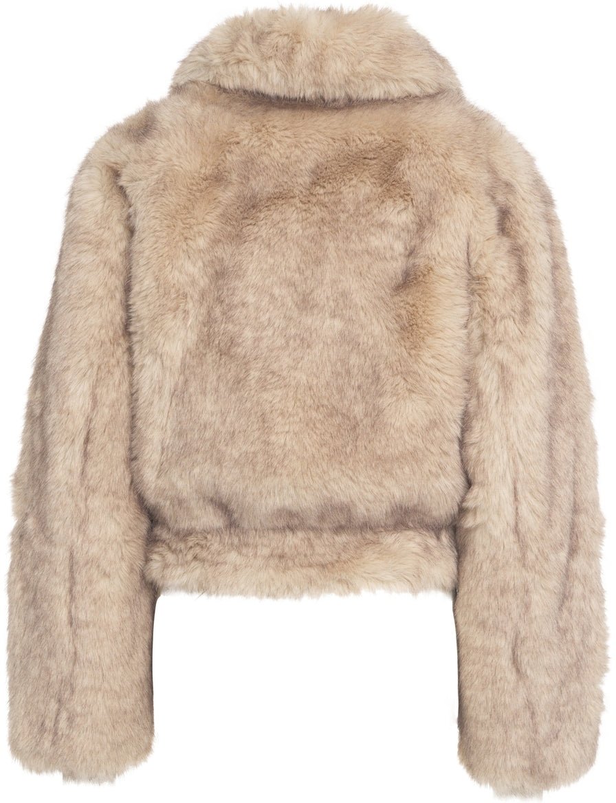 Stand Studio Faux fur jacket 'Lena' Beige