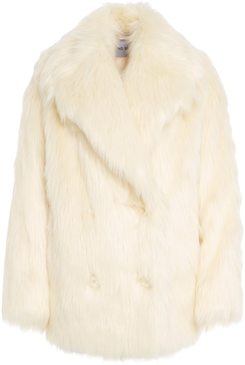 Stand Studio Faux fur jacket 'Katalina' Beige