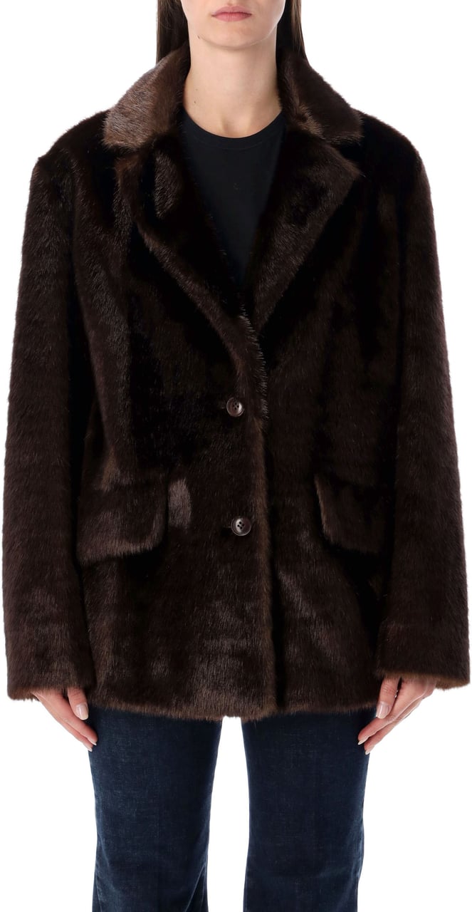 Stand Studio Evyn Eco Mink Jacket Marrone Bruin