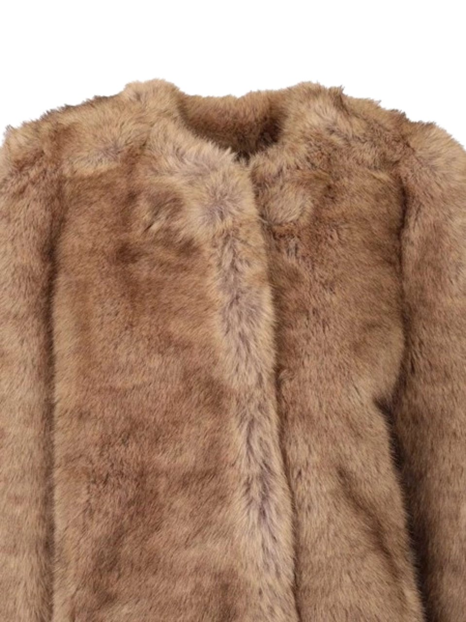 Stand Studio Beige Sadie Faux Fur Jacket Neutraal
