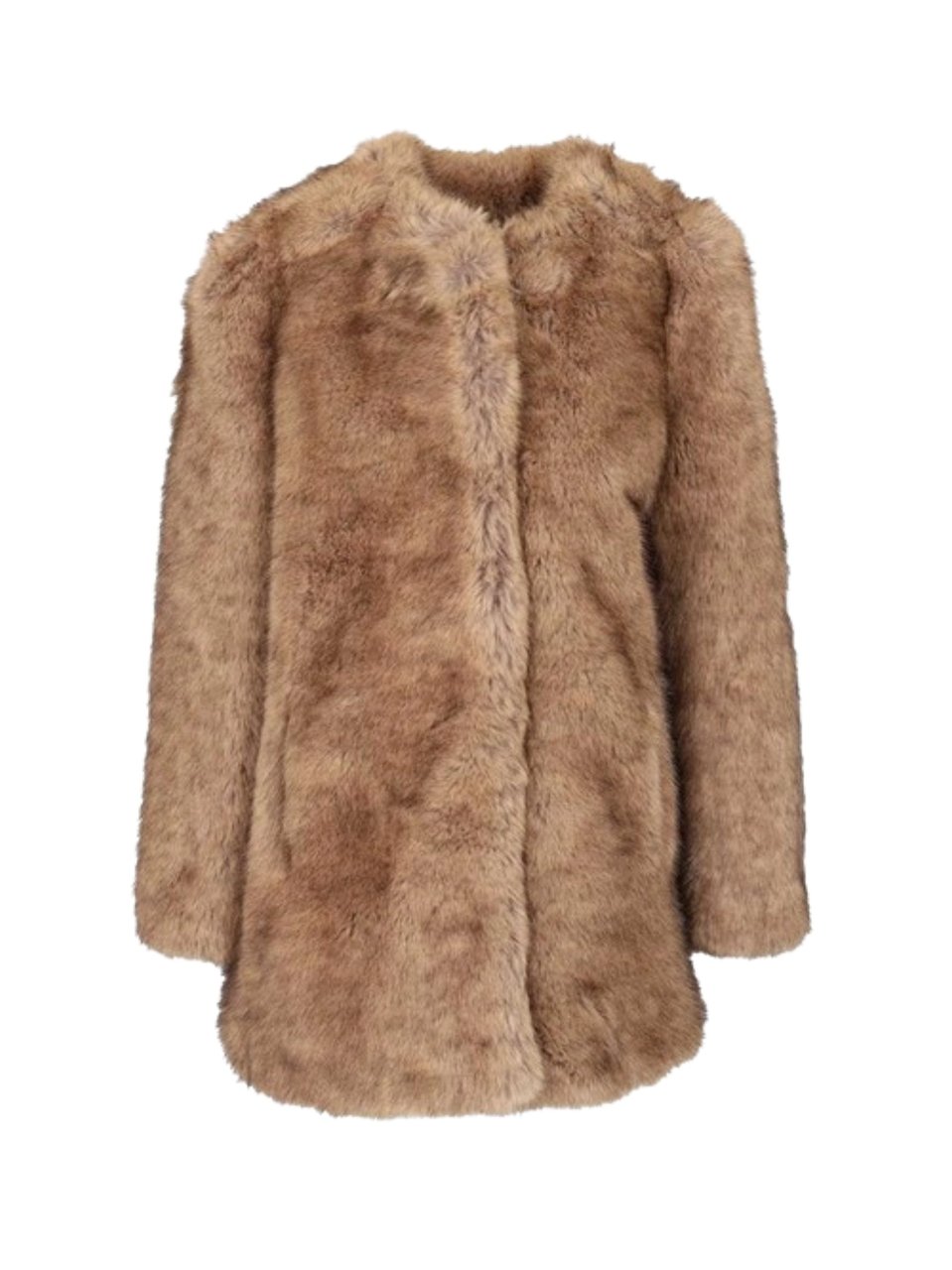 Stand Studio Beige Sadie Faux Fur Jacket Neutraal