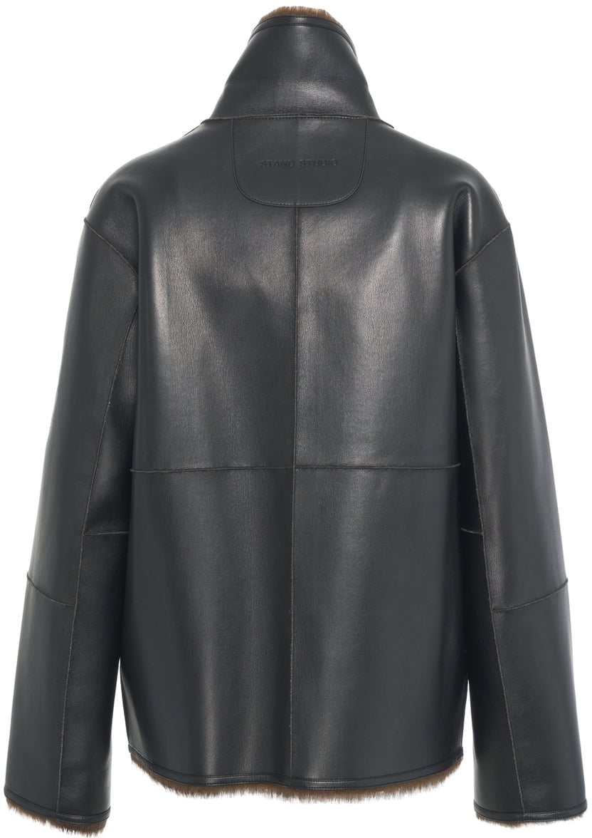 Stand Studio Reversible jacket 'Brella' Zwart
