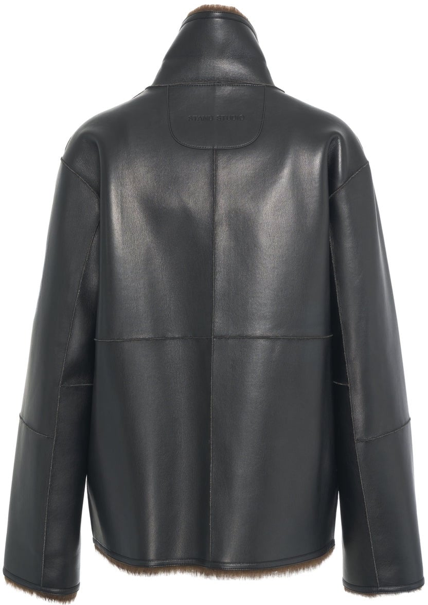 Stand Studio Reversible jacket 'Brella' Zwart