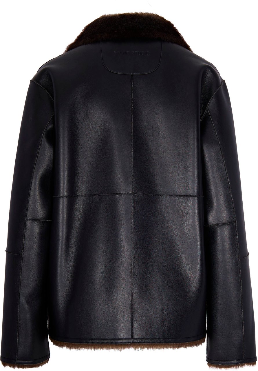 Stand Studio STAND STUDIO BRELLA REVERSIBLE JACKET Zwart