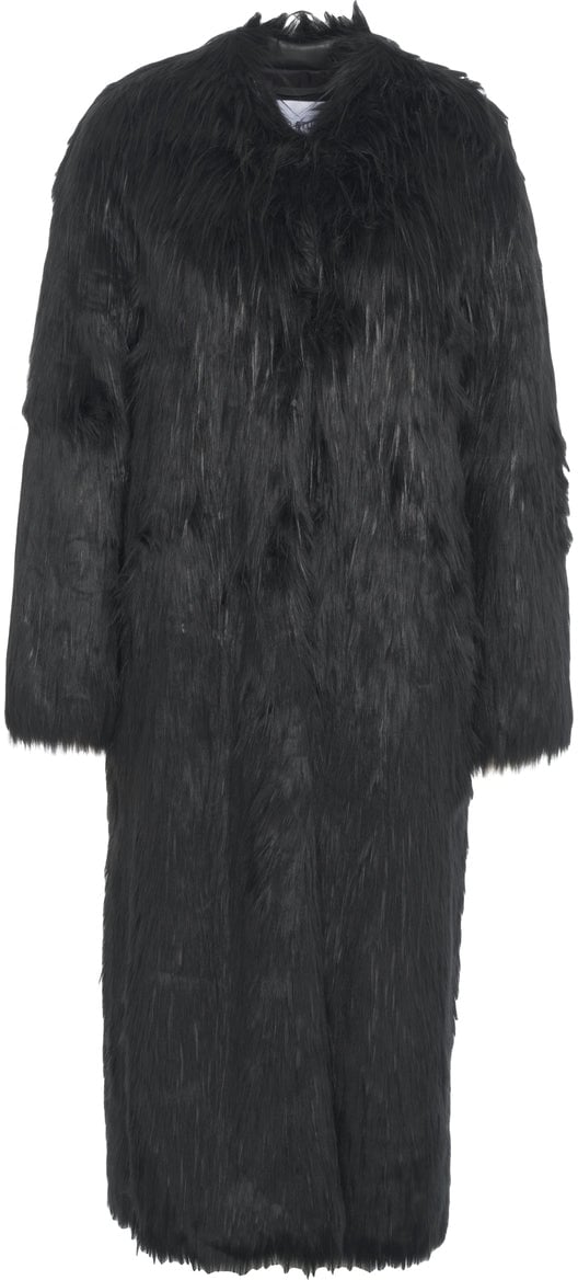 Stand Studio Faux fur coat 'Carolina' Zwart