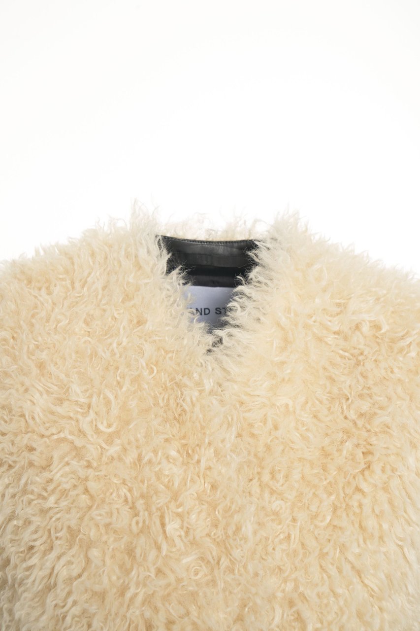 Stand Studio Faux fur coat 'Carolina' Wit