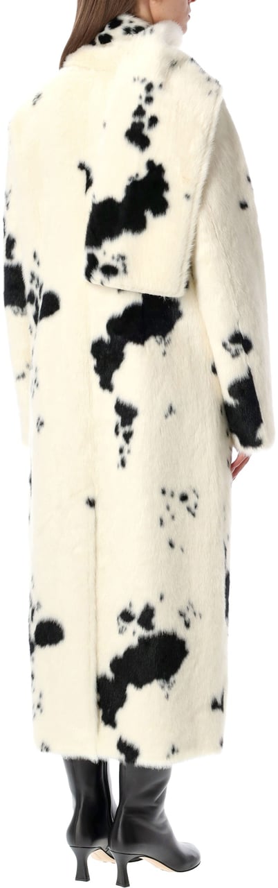 Stand Studio Palmer Eco Fur Cow Black Off White Zwart