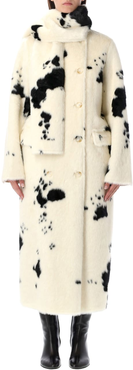 Stand Studio Palmer Eco Fur Cow Black Off White Zwart