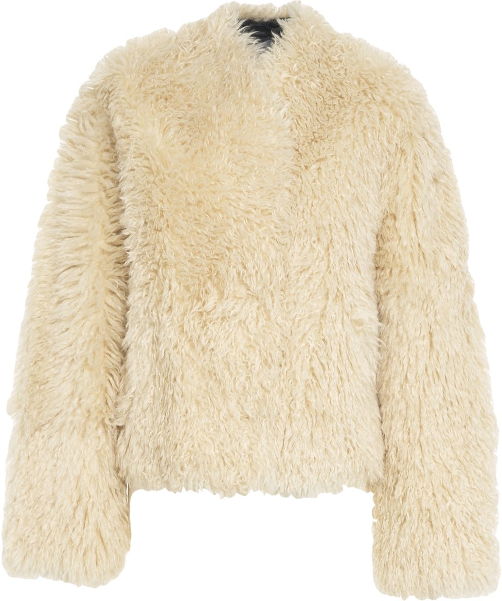 Stand Studio Faux fur jacket 'Charlotte' Beige