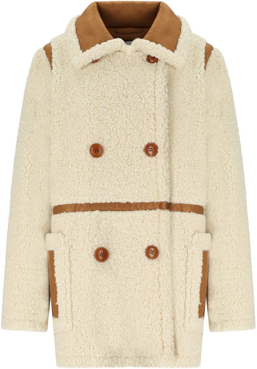 Stand Studio STAND STUDIO CHLOE ECRU DOUBLE-BREASTED JACKET Wit