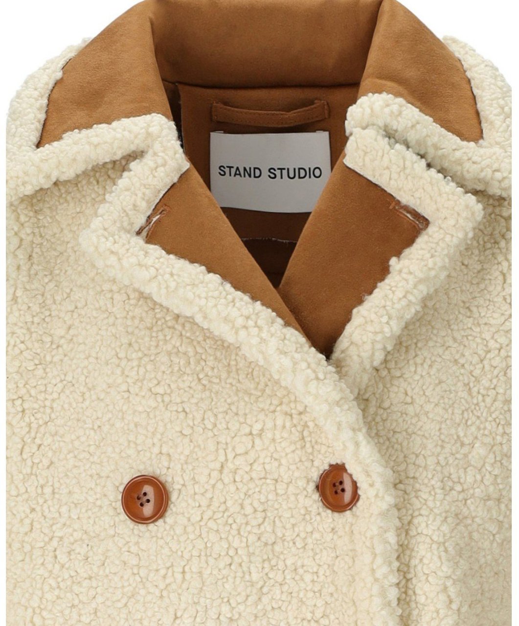 Stand Studio STAND STUDIO CHLOE ECRU DOUBLE-BREASTED JACKET Wit