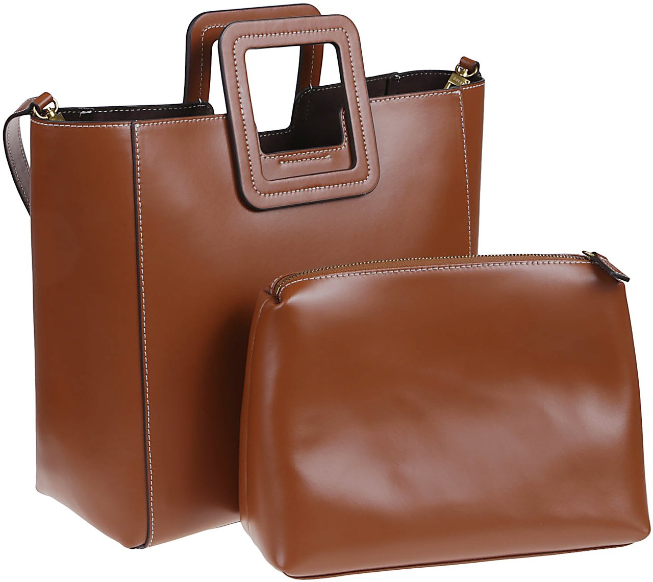 Staud Shirley Tote Bag Brown Bruin