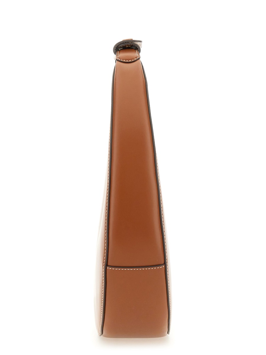 Staud Neutrals Moon Crescent-Shaped Leather Shoulder Bag Bruin