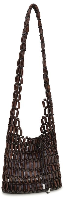 Staud Staud Brown Wood Shoulder Bag Bruin
