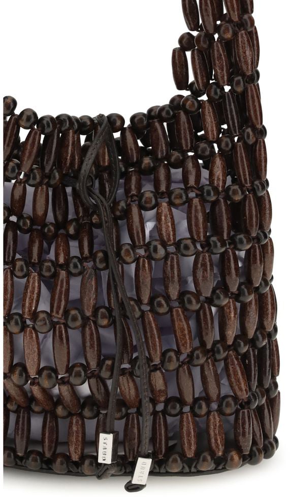 Staud Staud Brown Wood Shoulder Bag Bruin