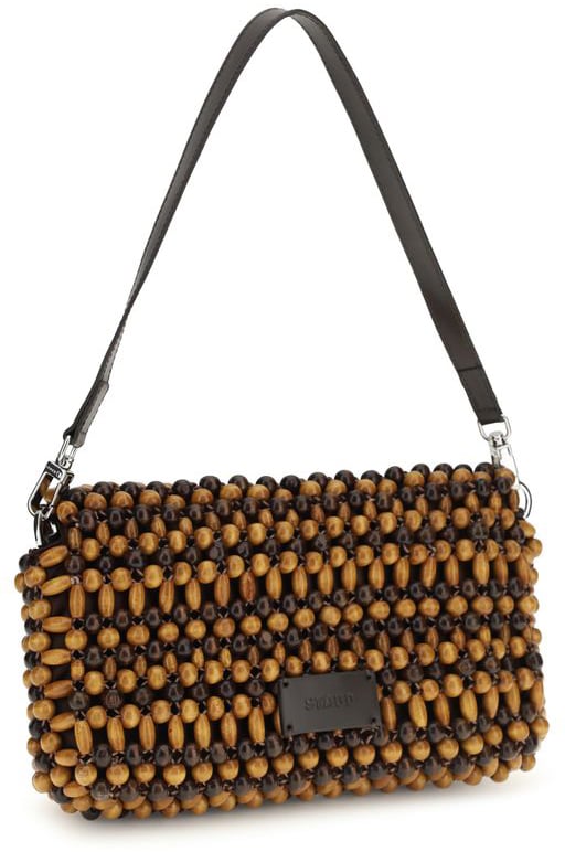 Staud Staud Brown Wood Shoulder Bag Bruin
