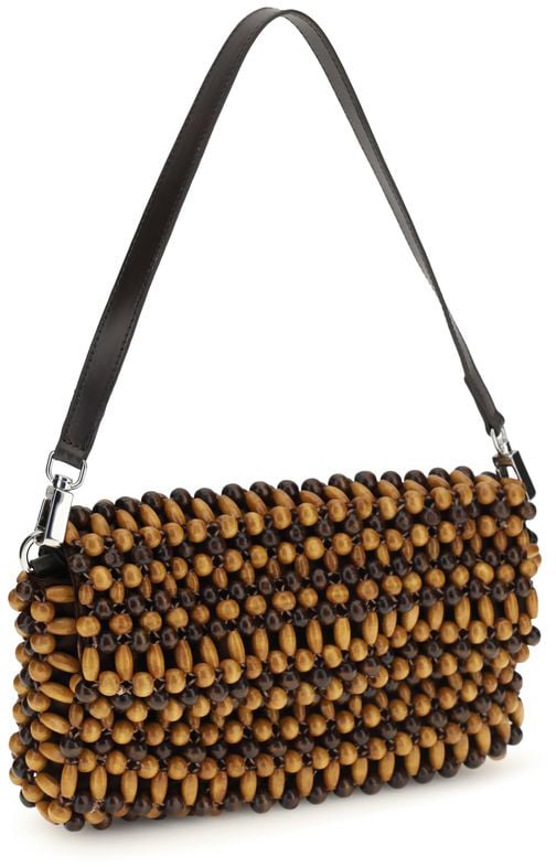 Staud Staud Brown Wood Shoulder Bag Bruin