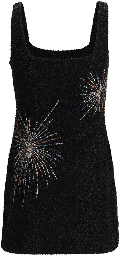 Staud Black Nylon Casual Dress Zwart