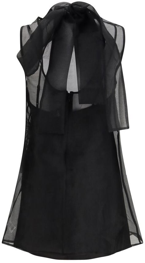 Staud Black Polyester Casual Dress Zwart