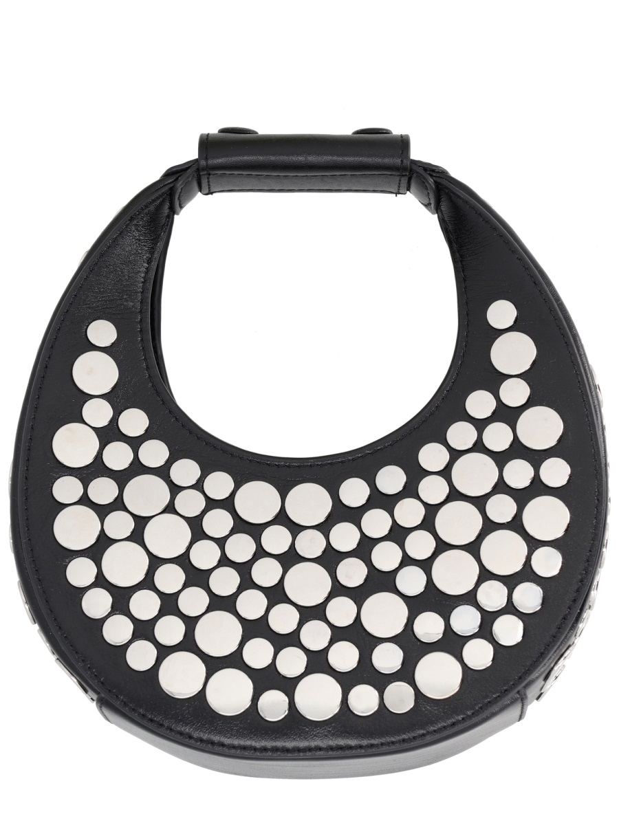 Staud Black Good Night Moon Shoulder Bag Zwart