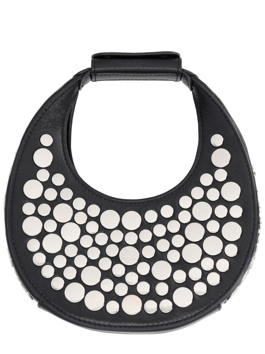 Staud Black Good Night Moon Shoulder Bag Zwart