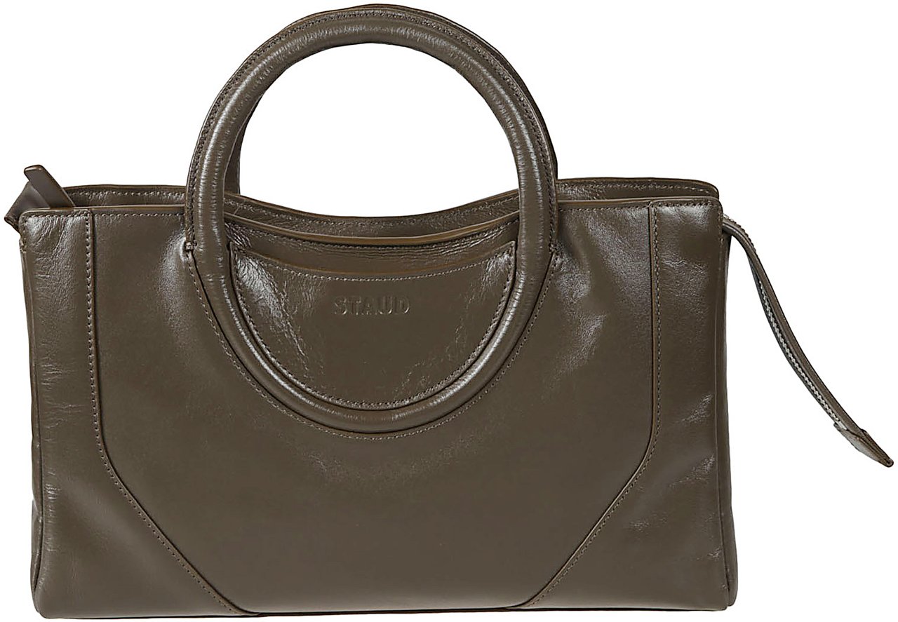 Staud Maude Mini Satchel Bag Brown Bruin
