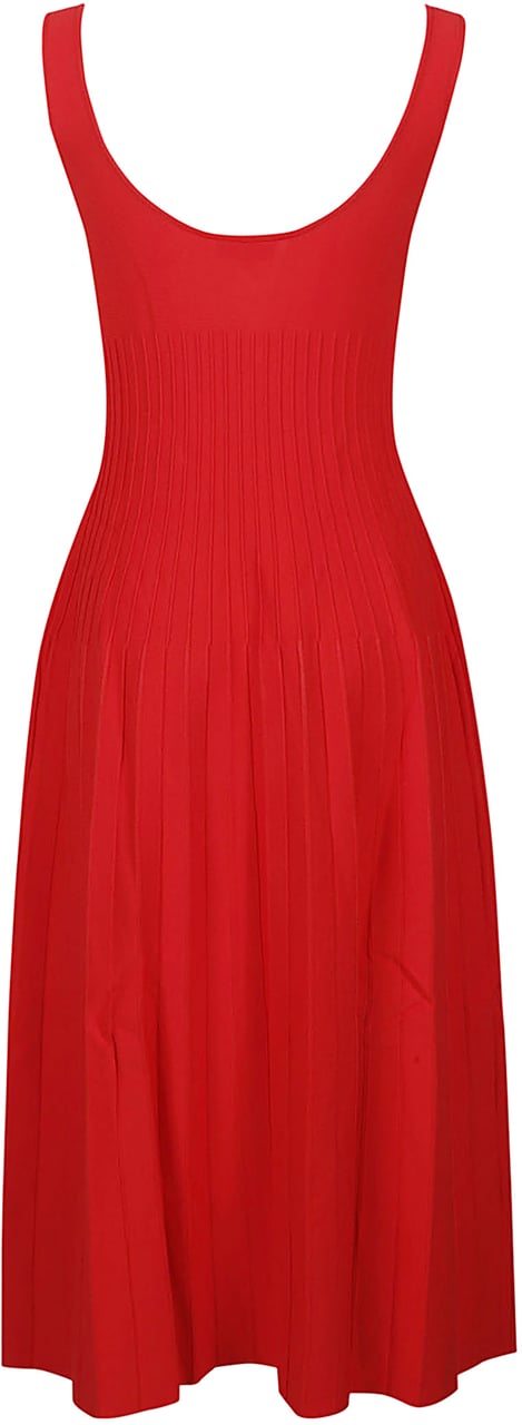 Staud Ellison Dress Red Rood