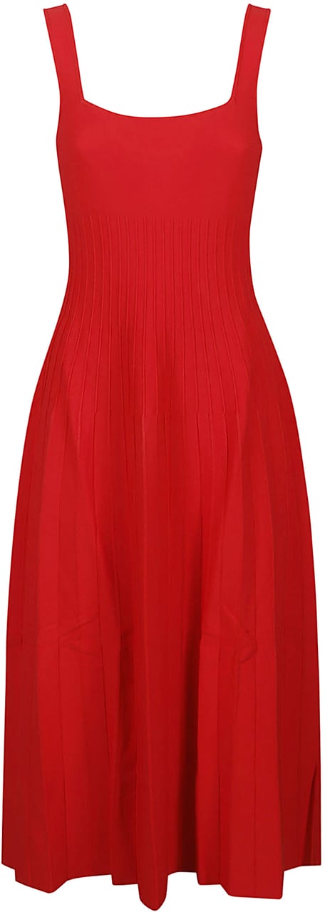 Staud Ellison Dress Red Rood
