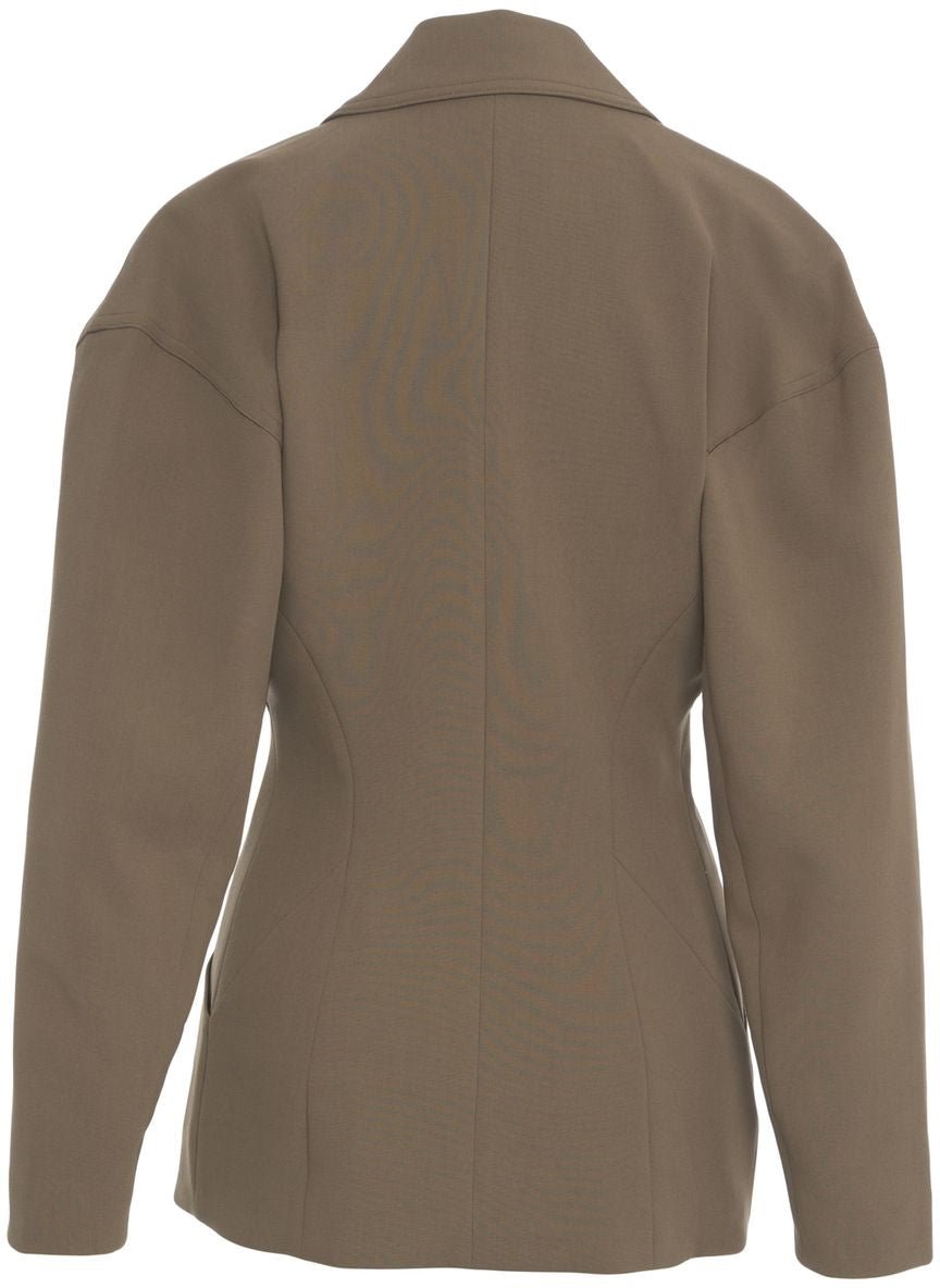 Staud Fitted blazer 'Cole' Groen