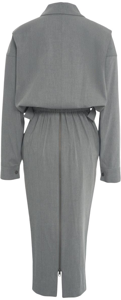 Staud Maxi dress 'Scout' Grijs