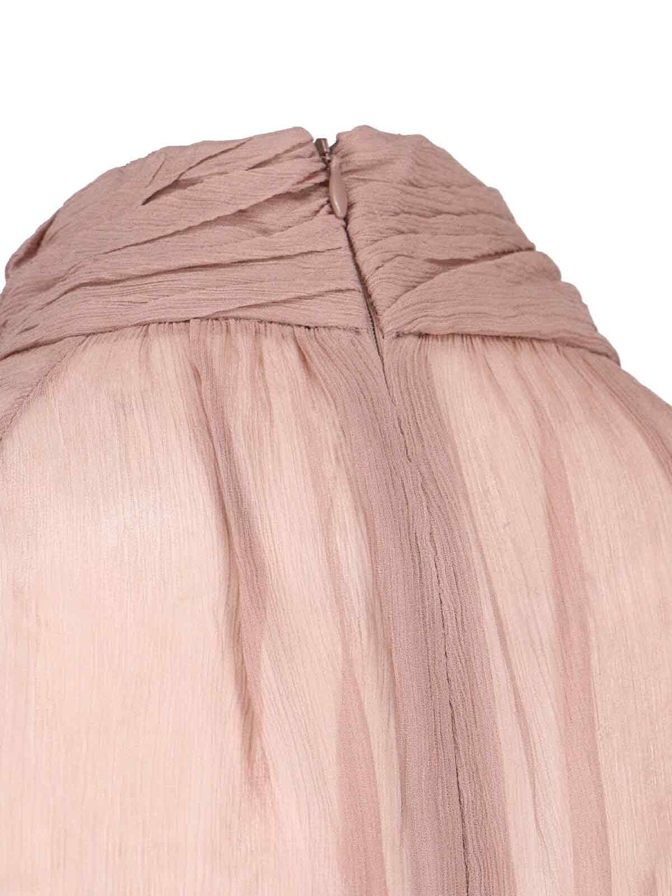 Staud Asymmetrical Mini Chiffon Dress With Front Cut-Out Neutraal