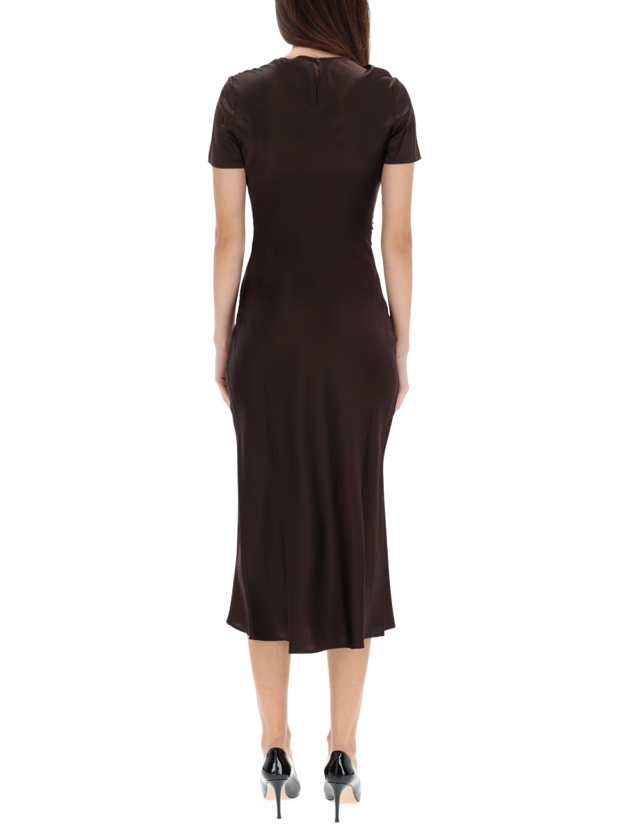 Staud Marcel Silk Blend Midi Dress Zwart