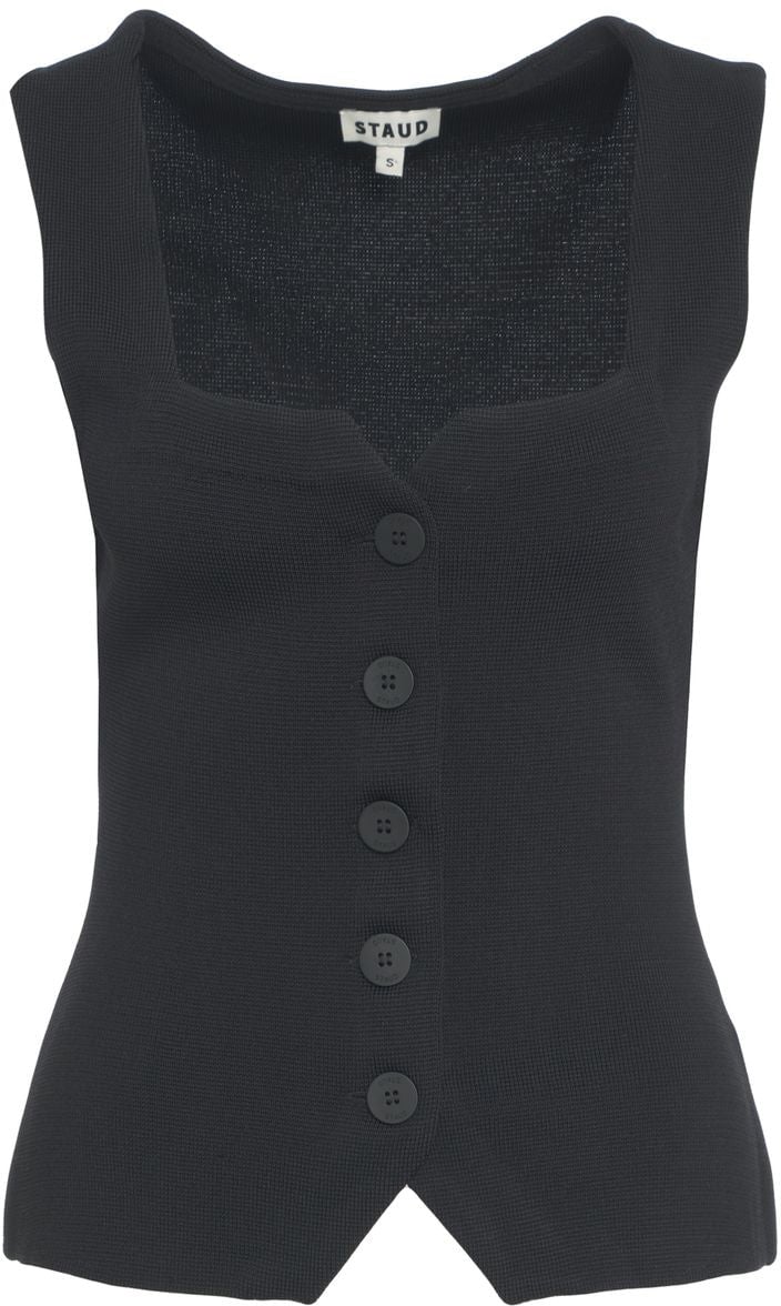 Staud Knit top 'Marisa' Zwart