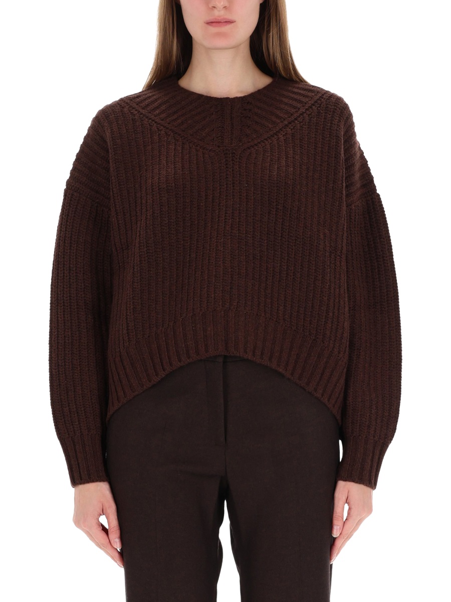 Staud Eight Chunky Ribbed Sweater Zwart