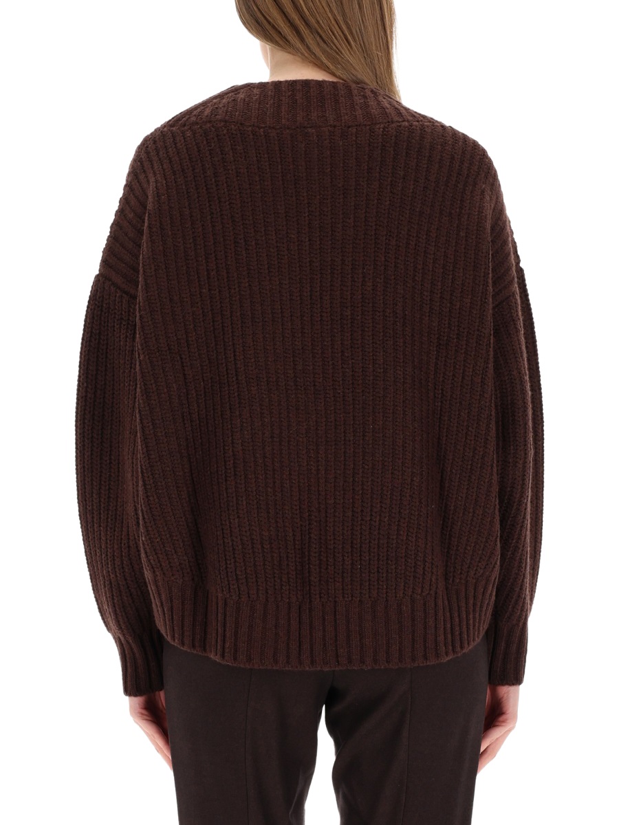 Staud Eight Chunky Ribbed Sweater Zwart