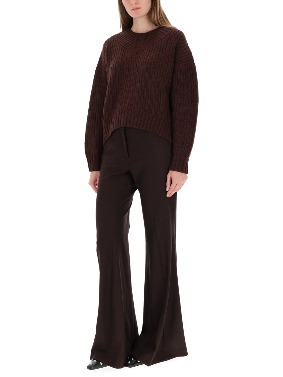 Staud Eight Chunky Ribbed Sweater Zwart