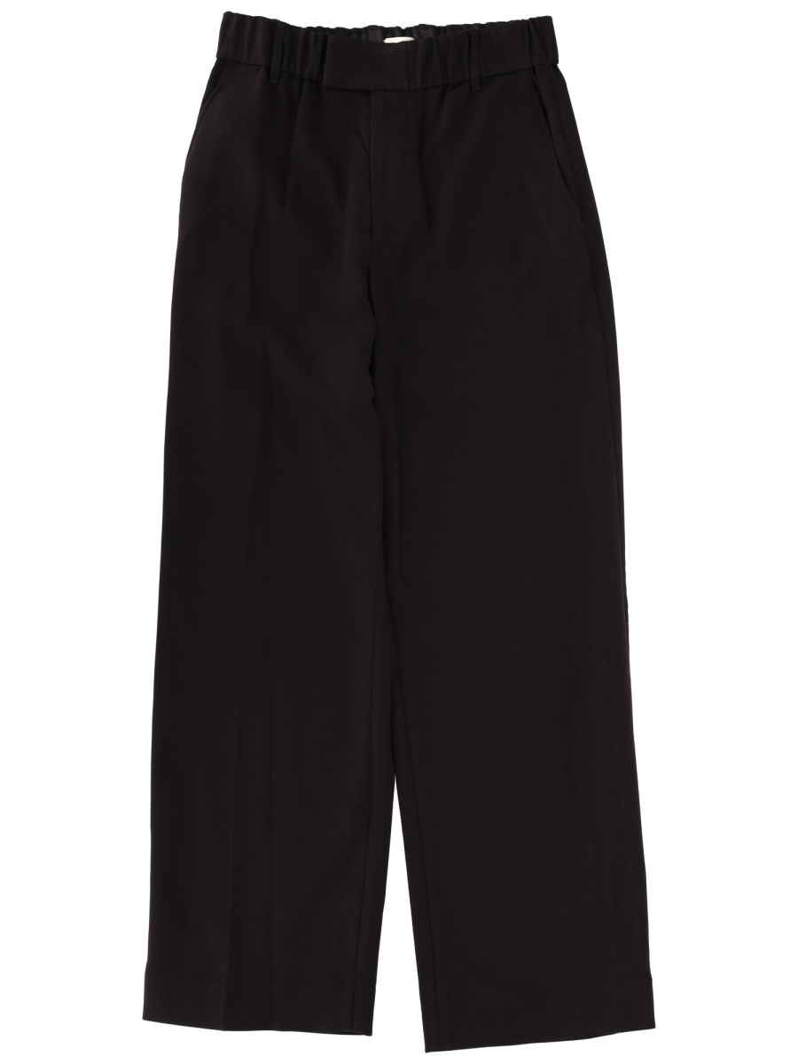 Staud Tailored Jerome Polyester-Blend Straight Leg Pants Zwart