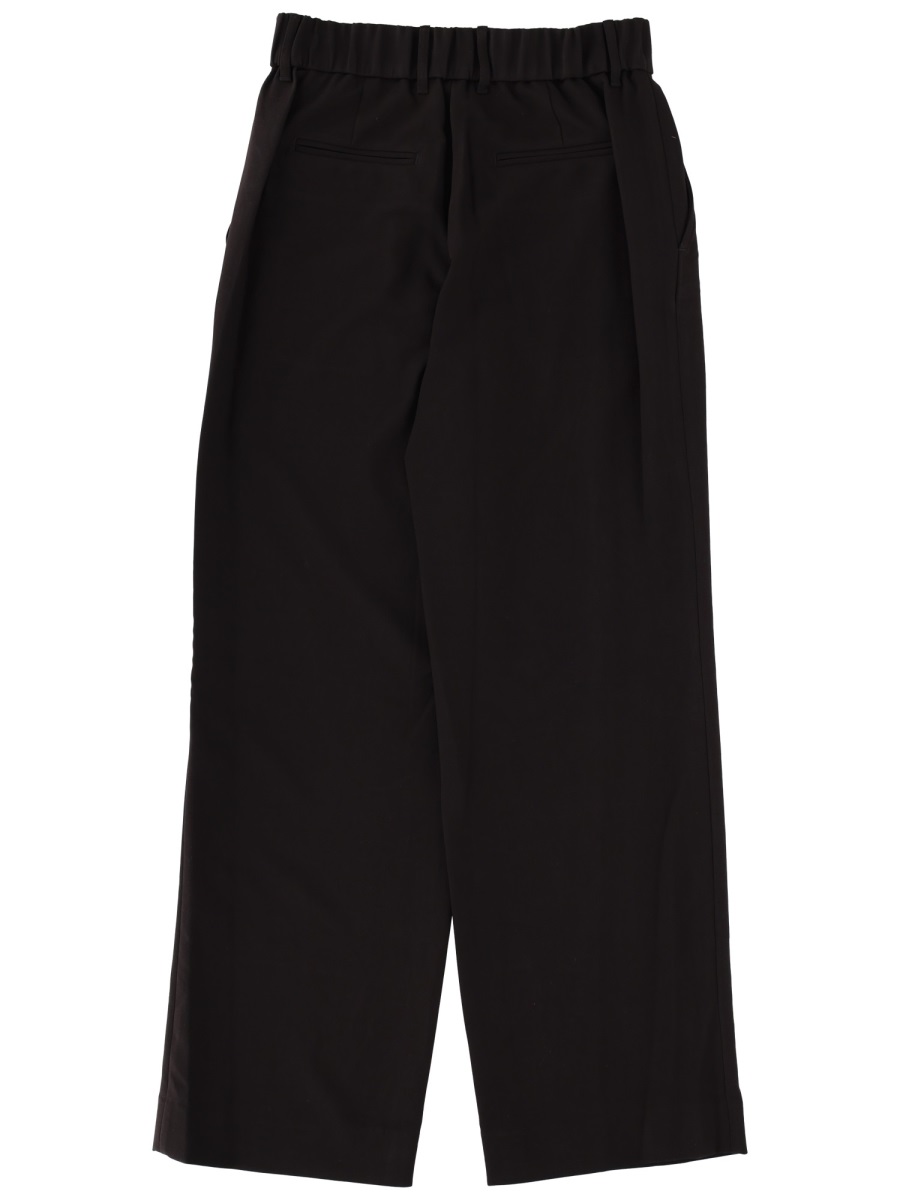 Staud Tailored Jerome Polyester-Blend Straight Leg Pants Zwart