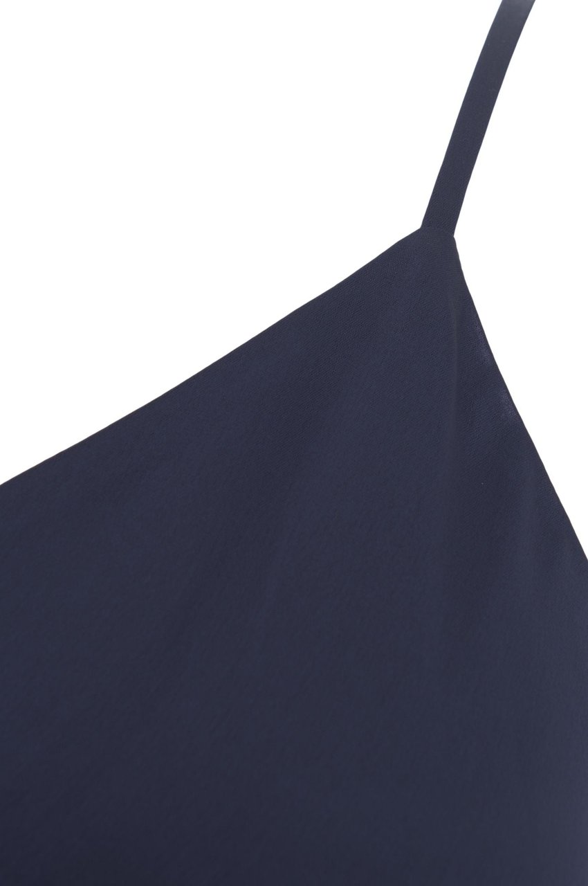 Staud One-shoulder dress 'Elodie' Blauw
