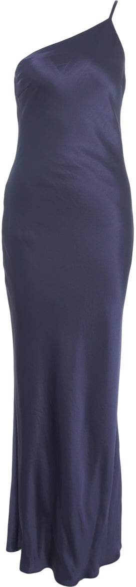 Staud One-shoulder dress 'Elodie' Blauw