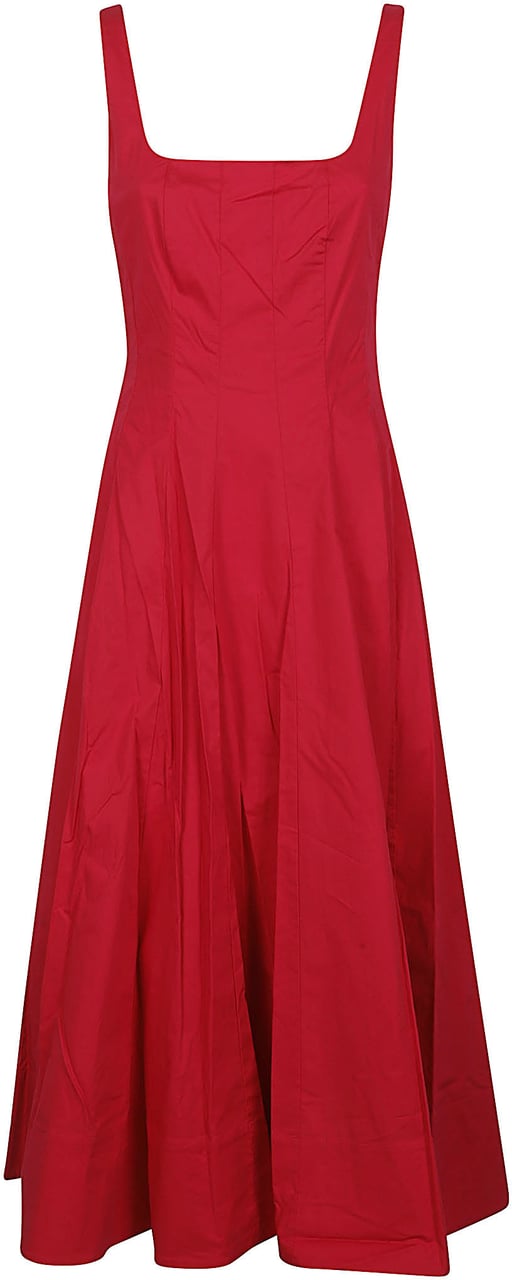 Staud Wells Dress Red Rood