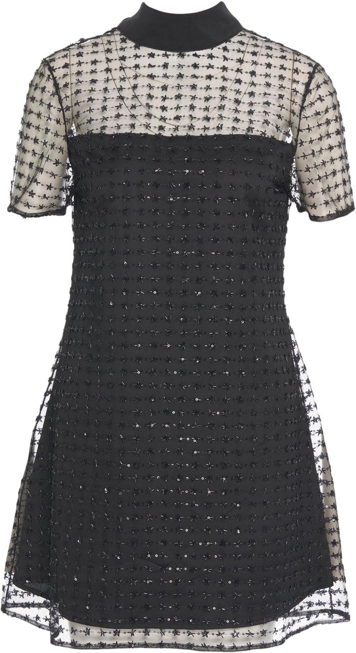 Staud Mini dress 'Stardust Onyx' Zwart